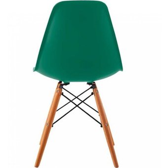 SILLA EAMES TRADICINAL CON PATAS DE MADERA - AGUA MARINA