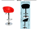 SILLA BAR ROJO INDIANA BUTACO GIRATORIO