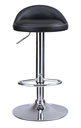 SILLA BAR OPRAH ALTA EN CUERO PU Y BASE EN ACERO CROMADA - NEGRO