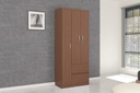 CLOSET ARMARIO LISBOA 3 PUERTAS 183X 74 CM CAPUCHINO