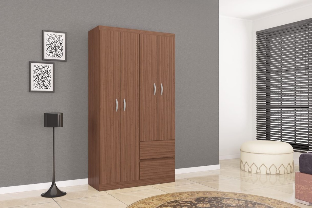 CLOSET ARMARIO LISBOA 4 PUERTAS 183 X 98.5 CM CAPUCHINO