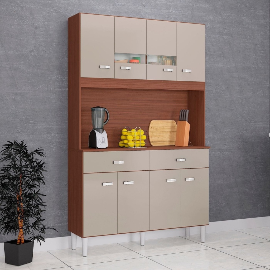 ALACENA MENU 8 PUERTOS 172X106X31 CAPUCHINO HUESO