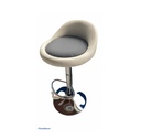 SILLA BAR BUTACO BLANCO CUERINA ALCOLCHONADO DC-6082Z CROMO
