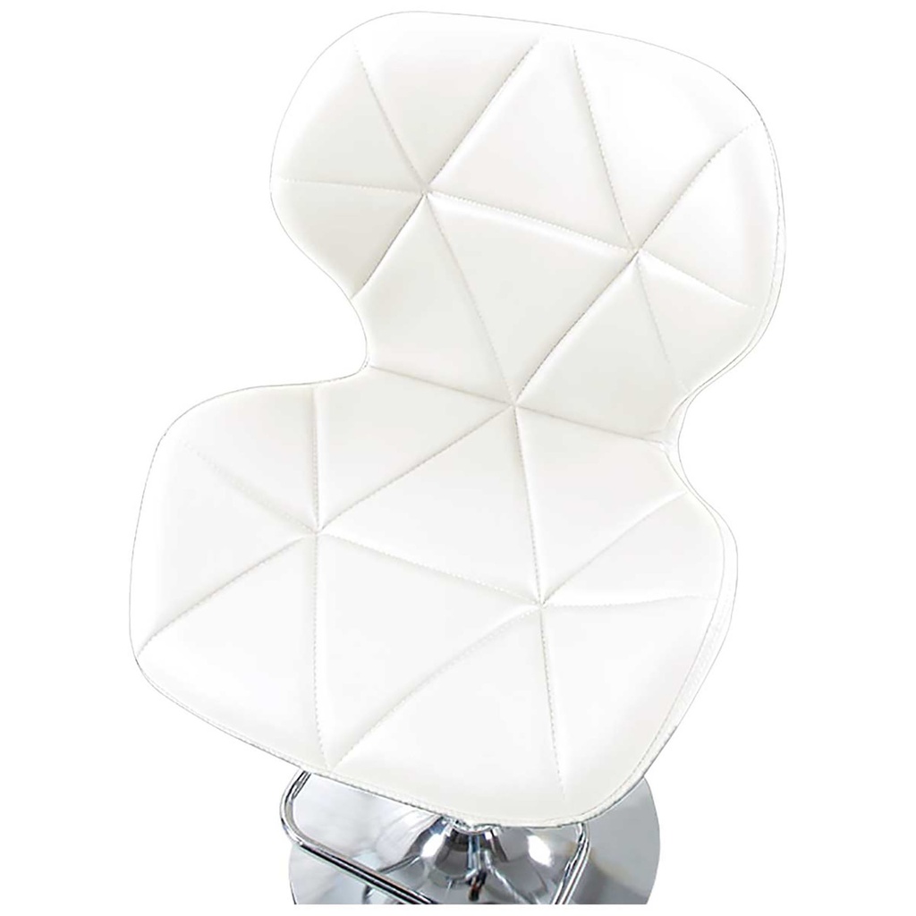 SILLA BAR GONGGA ALTA BLANCO CUERINA DESCANSAPIES