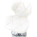 SILLA BAR GONGGA ALTA BLANCO CUERINA DESCANSAPIES