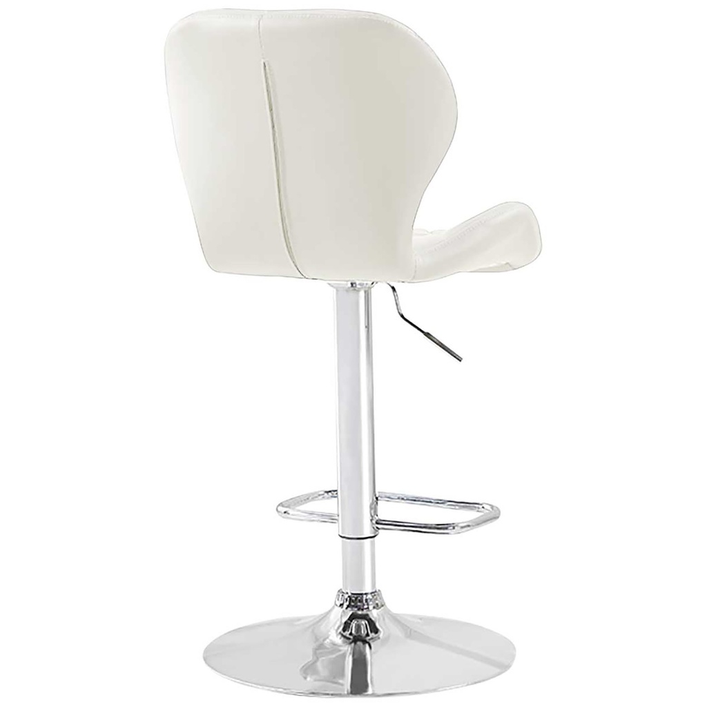 SILLA BAR GONGGA ALTA BLANCO CUERINA DESCANSAPIES
