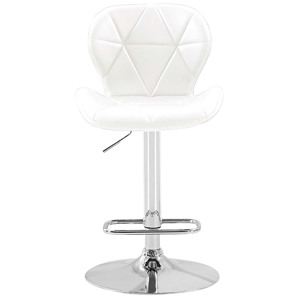 SILLA BAR GONGGA ALTA BLANCO CUERINA DESCANSAPIES