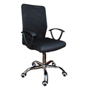 SILLA DE OFICINA MALLA COMPACTA NEGRA BRAZOS FIJOS AWAY