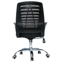 SILLA EJECUTIVA AMERICA SIN CABECERO MALLA CROMO ESTRELLA NEGRA