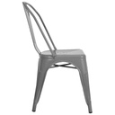 SILLA DE RESTAURANTE COMEDOR METALICA TOLIX GRIS BRILLANTE