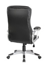 SILLA ERGONOMICA ALTA NEGRA CUERINA ALCOLCHONABLE BRAZOS FIJOS