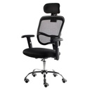 SILLA ERGONOMICA REDENTOR BRAZOS GRADUABLES RECLINABLE MALLA NEGRA CON CABECERO