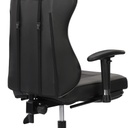 SILLA GAMER NEGRO GRIS BRAZOS 2D DESCANSAPIES OMEGA RECLINABLE