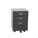 ARCHIVADOR EN MDF / 3 CAJONES / CON RADACHINES / PINTURA NEGRA / LARGO 47 CM / ANCHO 47 CM / ALTO 68 CM