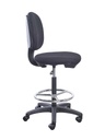 SILLA PARA CAJERO ALTA / ASIENTO Y ESPALDAR TAPIZADO / NEGRA