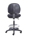 SILLA PARA CAJERO ALTA / ASIENTO Y ESPALDAR TAPIZADO / NEGRA