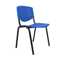 SILLA RISMA ESTRUCTURA NEGRA / SIN TAPIZAR / ARMADA / PLASTICO AZUL