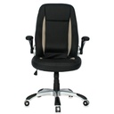 SILLA ERGONOMICA BRAZOS ABATIBLES TURIN CUERINA BASE NYLON