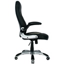 SILLA ERGONOMICA BRAZOS ABATIBLES TURIN CUERINA BASE NYLON
