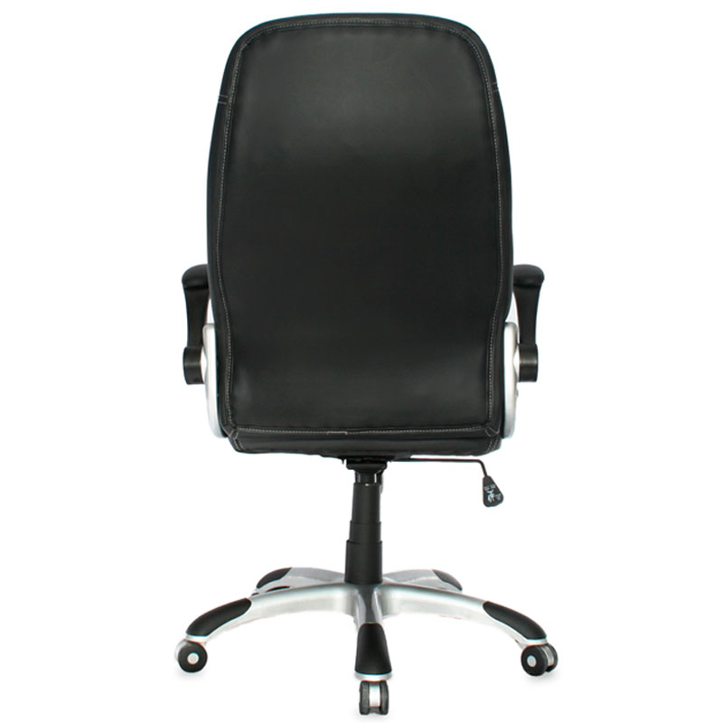 SILLA ERGONOMICA BRAZOS ABATIBLES TURIN CUERINA BASE NYLON