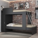 CAMAROTE NEGRO CAMA BELICHE TOKYO DOBLE CON CAJON 229X165
