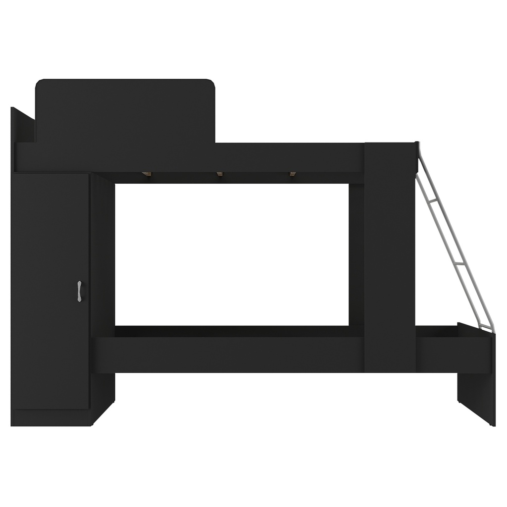 CAMAROTE NEGRO CAMA BELICHE TOKYO DOBLE CON CAJON 229X165