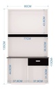ALACENA MUEBLE COCINA LILI 4 PUERTAS BLANCO NEGRO
