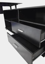 ESCRITORIO BOSS TABLE VIDRIO EN L ESTRUCTURA METALICA ELEGANTE