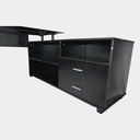 ESCRITORIO BOSS TABLE VIDRIO EN L ESTRUCTURA METALICA ELEGANTE