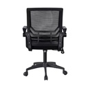 SILLA EJECUTIVA EN MALLA NEGRA BRAZOS ABATIBLE, REGULABLE EN ALTURA, BASE NYLON