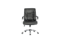 SILLA OFICINA GERENCIAL CUERINA GIRATORIA ERGONOMICA NEGRA TOLEDO