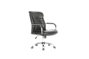 SILLA OFICINA GERENCIAL CUERINA GIRATORIA ERGONOMICA NEGRA TOLEDO