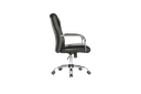 SILLA OFICINA GERENCIAL CUERINA GIRATORIA ERGONOMICA NEGRA TOLEDO