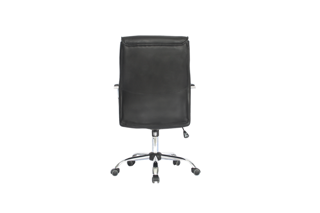 SILLA OFICINA GERENCIAL CUERINA GIRATORIA ERGONOMICA NEGRA TOLEDO