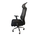 SILLA GERENCIAL CON SOPORTE LUMBAR EVEREST MALLA NEGRA BRAZOS GRAGUABLES