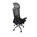 SILLA GERENCIAL CON SOPORTE LUMBAR EVEREST MALLA NEGRA BRAZOS GRAGUABLES