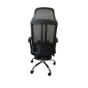 SILLA GERENCIAL CON SOPORTE LUMBAR EVEREST MALLA NEGRA BRAZOS GRAGUABLES