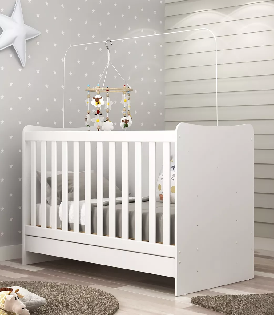 CUNA ARCÁNGEL COLCHON 4 EN 1 MINI CAMA SOFÁ ESCRITORIO BLANCO
