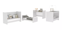 CUNA ARCÁNGEL COLCHON 4 EN 1 MINI CAMA SOFÁ ESCRITORIO BLANCO
