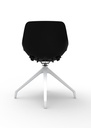 SILLA DE RESTAURANTE NEGRA BASE SWISS ASIENTO TAPIZADO
