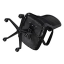SILLA EJECUTIVA MALLA PAÑO BASE NYLON SIN CABECERO BRAZO FIJO SOPORTE LUMBAR