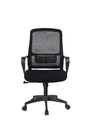 SILLA EJECUTIVA MALLA PAÑO BASE NYLON SIN CABECERO BRAZO FIJO SOPORTE LUMBAR