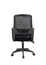 SILLA EJECUTIVA MALLA PAÑO BASE NYLON SIN CABECERO BRAZO FIJO SOPORTE LUMBAR
