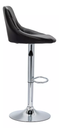 SILLA BAR ALCOLCHONADA CUERINA NEGRO AJUSTE DE ALTURA COLOR NEGRO CROMO AURORA