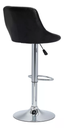 SILLA BAR ALCOLCHONADA CUERINA NEGRO AJUSTE DE ALTURA COLOR NEGRO CROMO AURORA