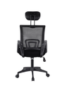 SILLA EJECUTIVA EN MALLA NEGRA CON CABECERO OFICINA