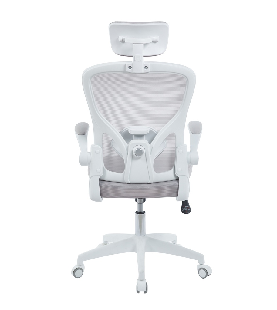 SILLA GERENCIAL ERGONOMICA SOPORTE LUMBAR PRESTIGE BLANCO BRAZO ABATIBLE