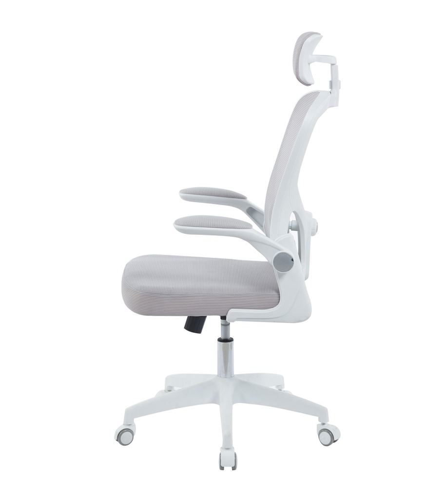 SILLA GERENCIAL ERGONOMICA SOPORTE LUMBAR PRESTIGE BLANCO BRAZO ABATIBLE