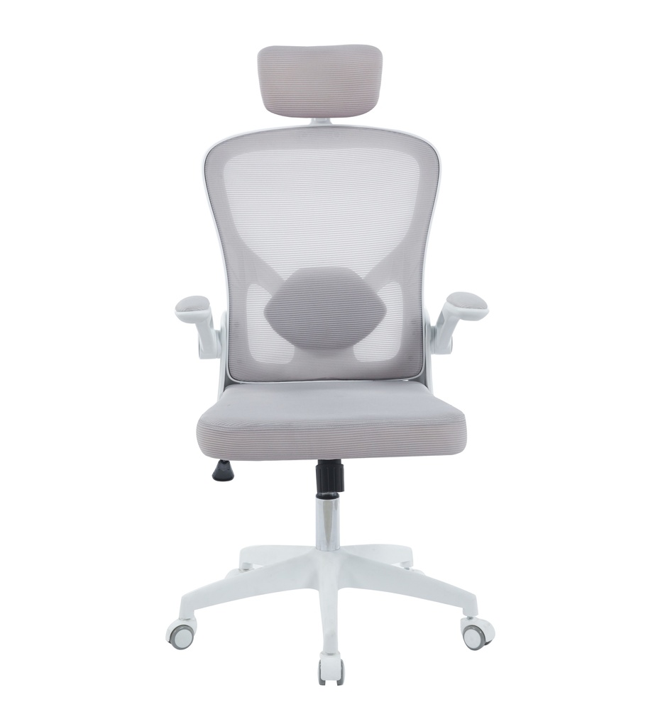 SILLA GERENCIAL ERGONOMICA SOPORTE LUMBAR PRESTIGE BLANCO BRAZO ABATIBLE