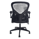 SILLA EJECUTIVA MALLA BRAZOS ABATIBLES NEGRA VALENCIA ERGONOMICA SOPORTE LUMBAR